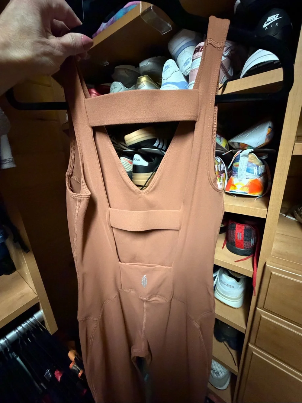 FP Movement by Free People Rust Jumpsuit with V-Neck - Picture 2 of 2